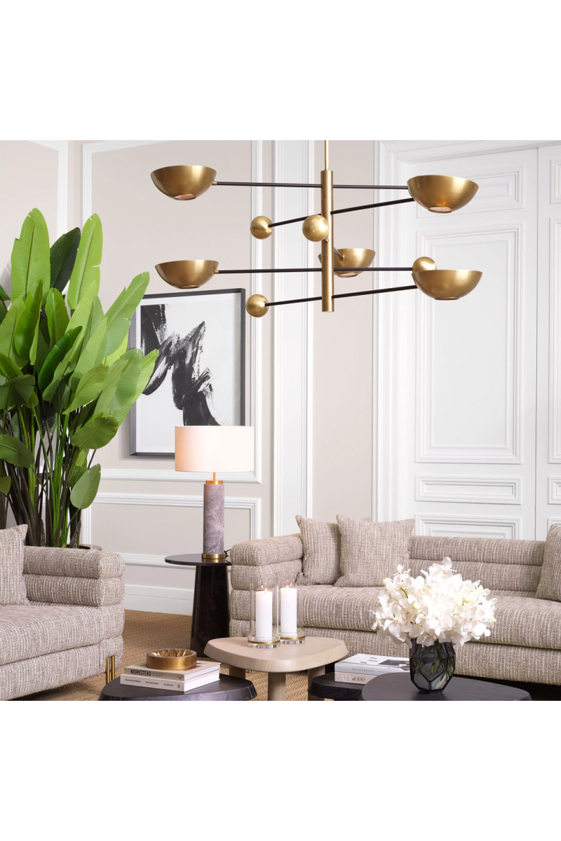 Antique Brass Bowls Chandelier | Eichholtz Salinas | Eichholtz Miami