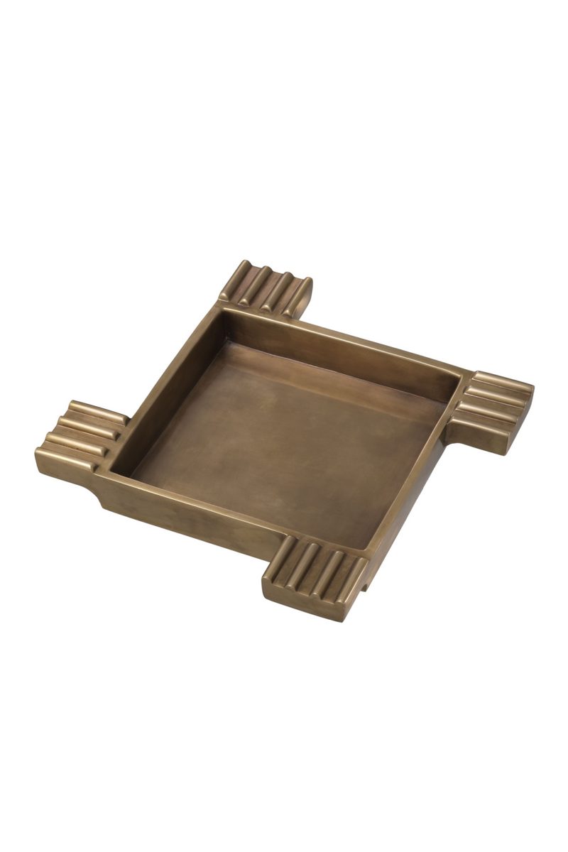Vintage Brass Square Bowl | Eichholtz Mack | Eichholtz Miami