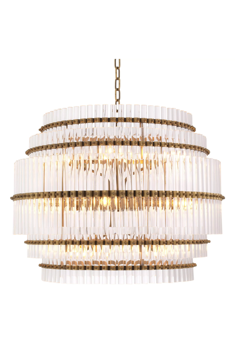 Tiered Glass Tubes Chandelier | Eichholtz Scottsdale | Eichholtz Miami