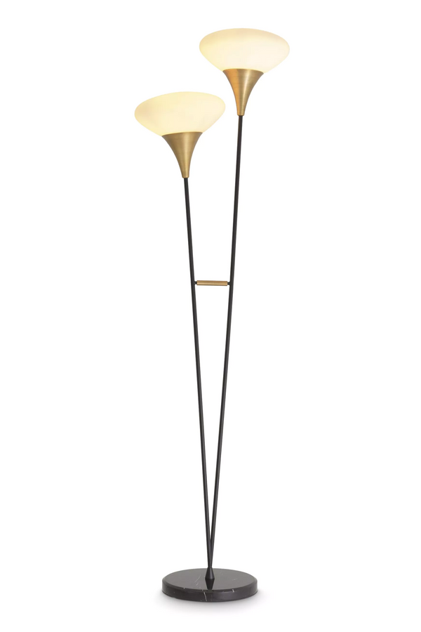 White Glass Shade Floor Lamp | Eichholtz Duco | Eichholtzmiami.com