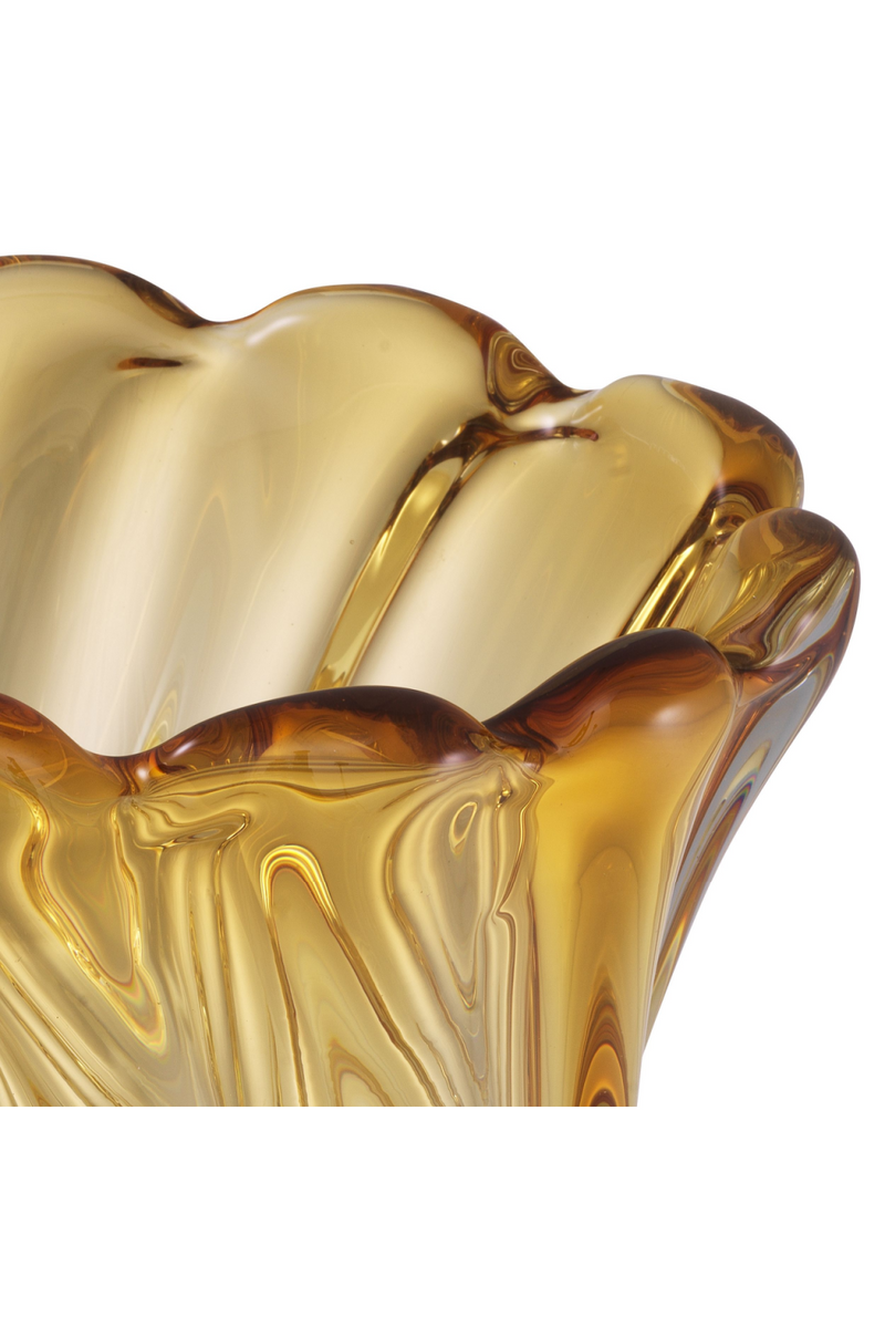 Yellow Swirling Glass Vase | Eichholtz Contessa - S | Eichholtz Miami