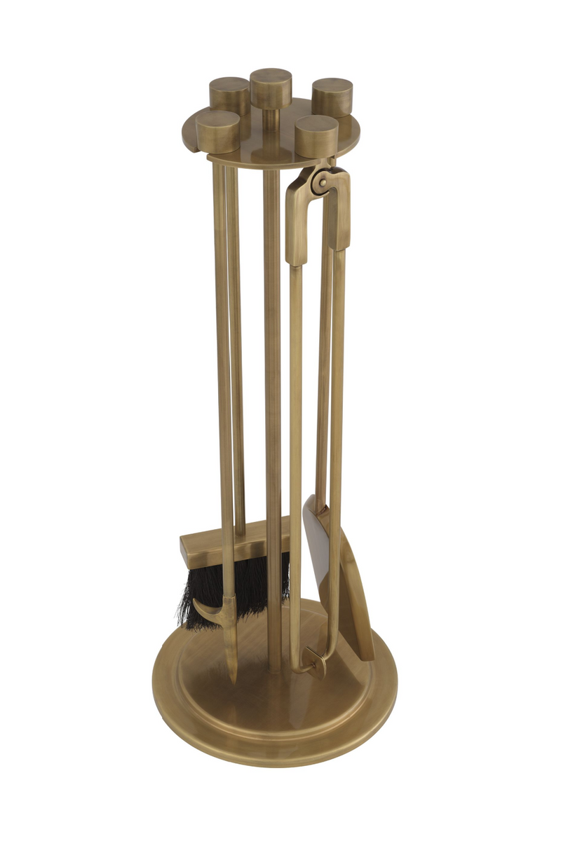 Vintage Brass Fire Tools Set | Eichholtz Lara | Eichholtzmiami.com