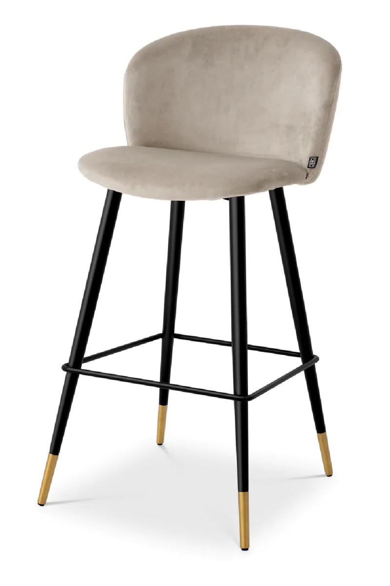 Vintage Inspired Velvet Bar Stool | Eichholtz Volante | Eichholtzmiami.com