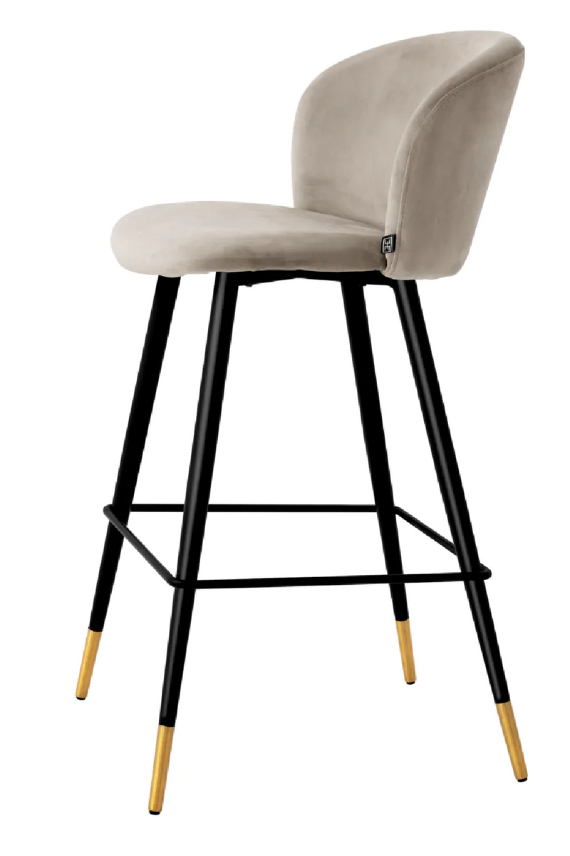 Vintage Inspired Velvet Bar Stool | Eichholtz Volante | Eichholtzmiami.com