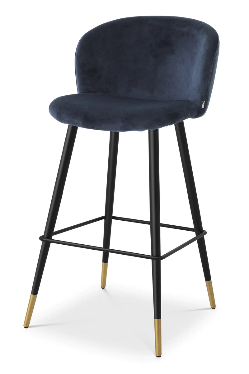 Vintage Inspired Velvet Bar Stool | Eichholtz Volante | Eichholtzmiami.com
