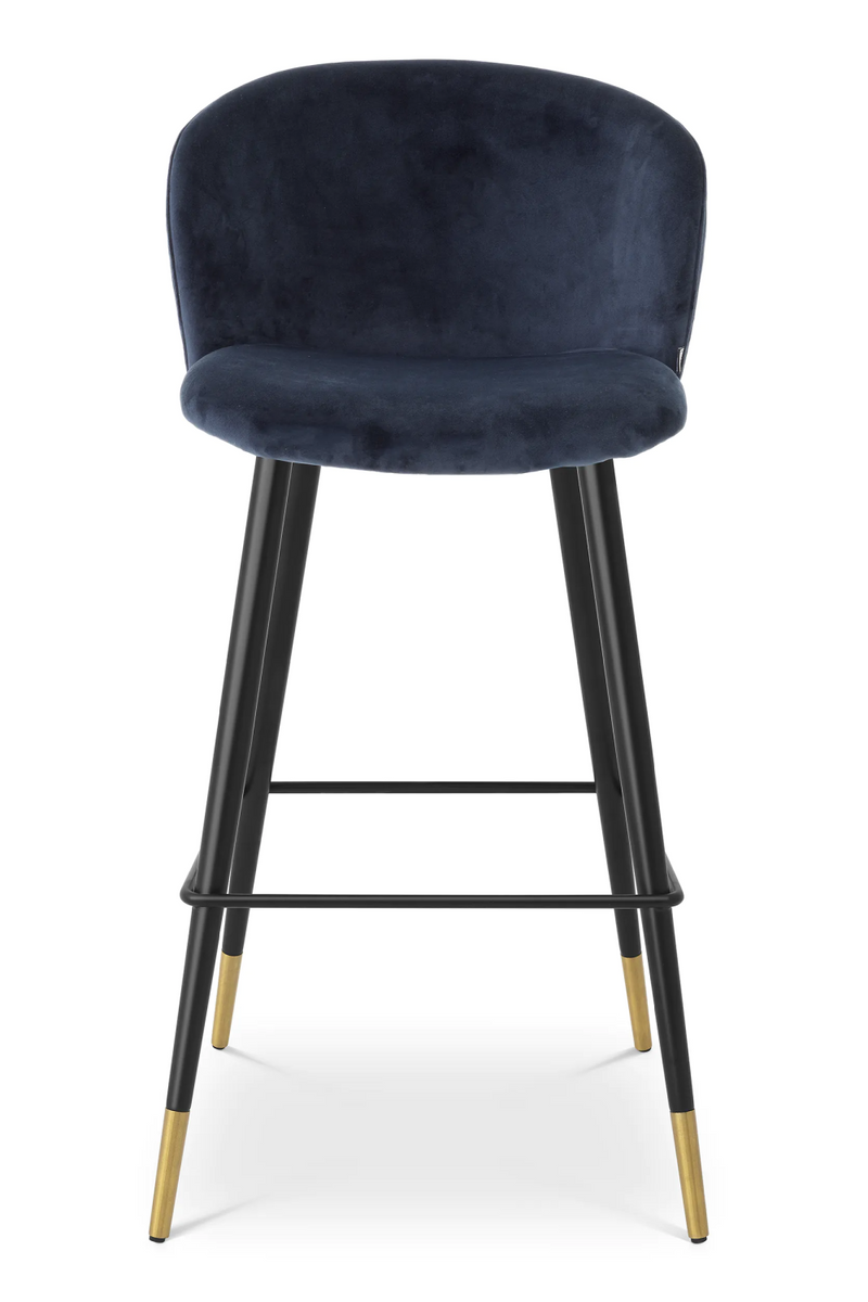 Vintage Inspired Velvet Bar Stool | Eichholtz Volante | Eichholtzmiami.com