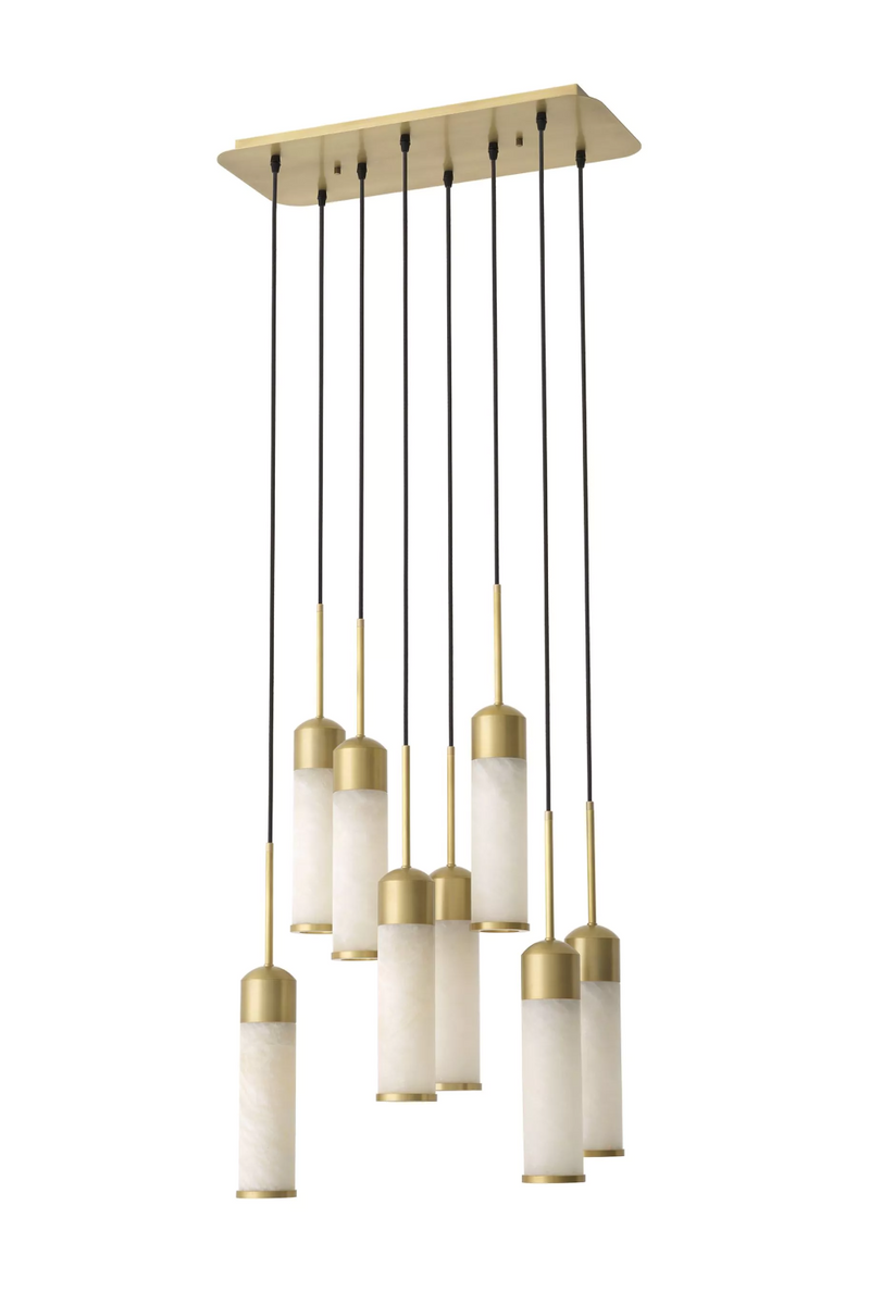 Tubular Alabaster Modern Chandelier | Eichholtz Eos | Eichholtz Miami