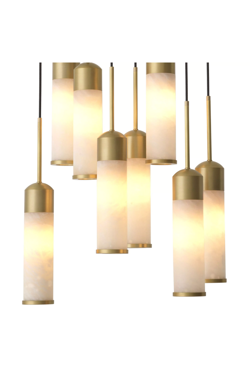 Tubular Alabaster Modern Chandelier | Eichholtz Eos | Eichholtz Miami