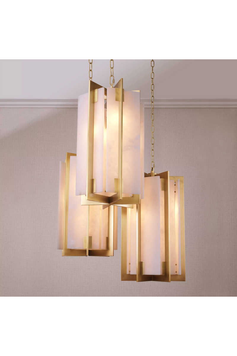 Gold with Alabaster Chandelier | Eichholtz Lugano | Eichholtzmiami.com