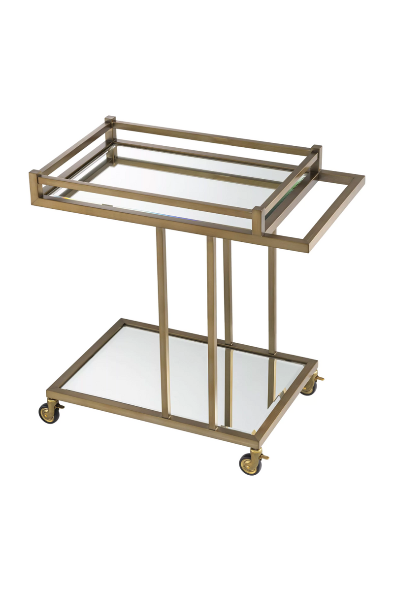 Stainless Steel Framed Glass Trolley | Eichholtz Beverly Hills | Eichholtzmiami.com
