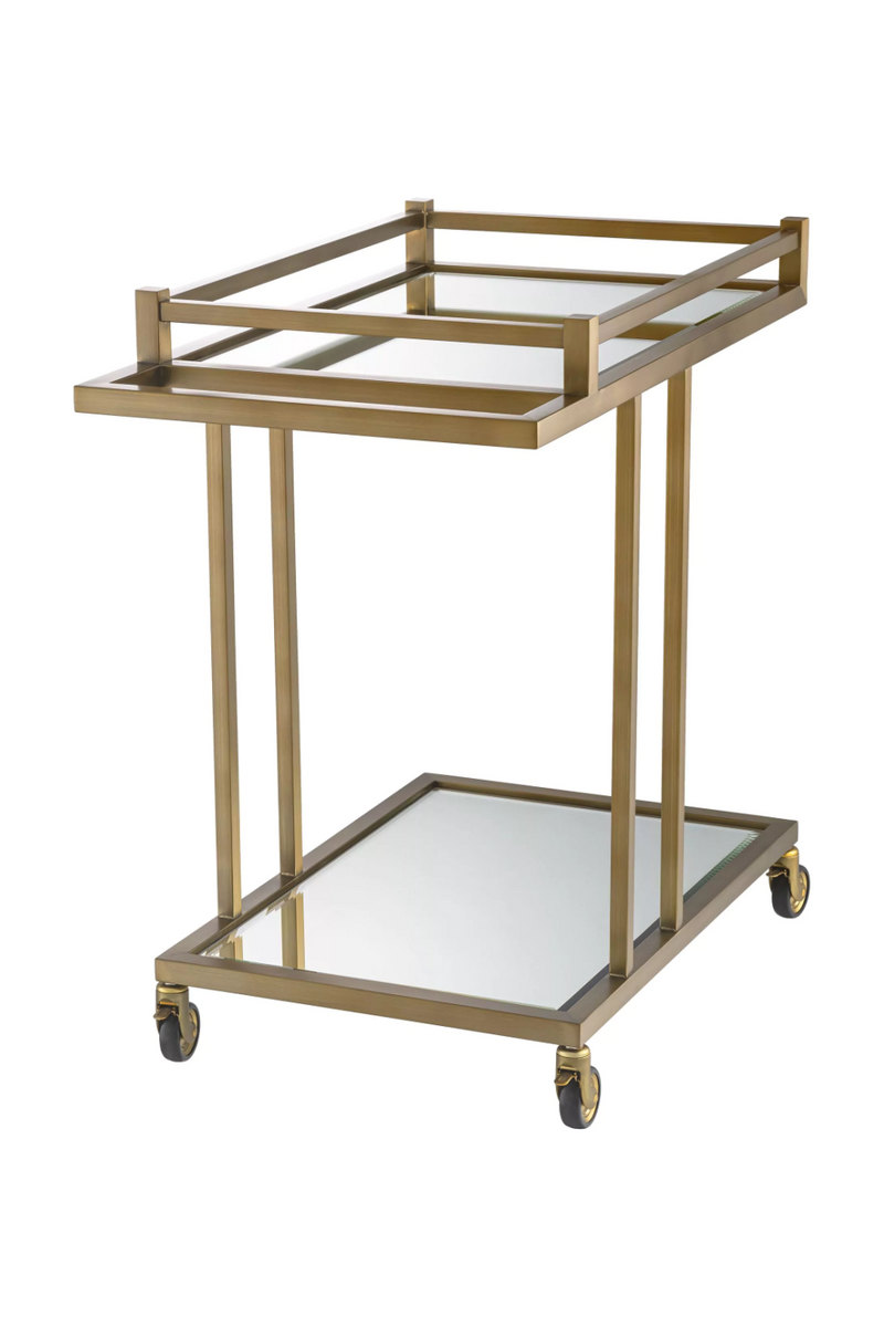 Stainless Steel Framed Glass Trolley | Eichholtz Beverly Hills | Eichholtzmiami.com