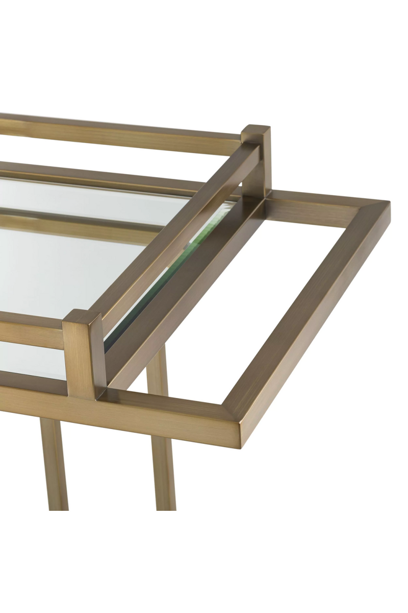 Stainless Steel Framed Glass Trolley | Eichholtz Beverly Hills | Eichholtzmiami.com