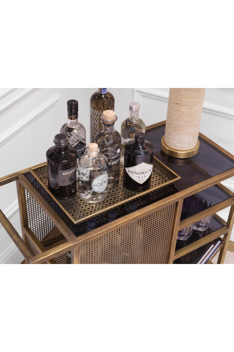 Vintage Brass Trolley | Eichholtz Sterling | Eichholtzmiami.com