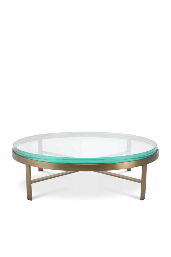 Round Clear Glass Coffee Table | Eichholtz Hoxton | Eichholtzmiami.com