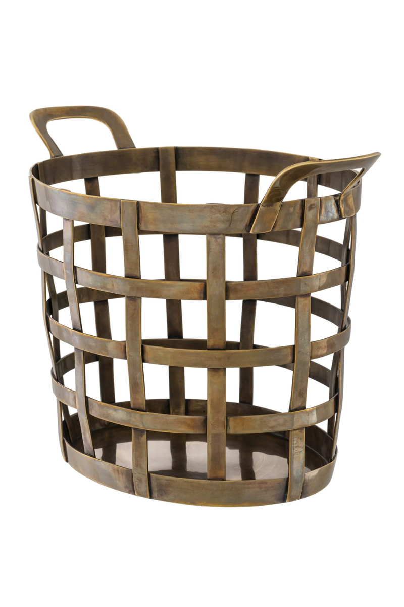 Vintage Brass Basket | Eichholtz Vreeland | Eichholtzmiami.com