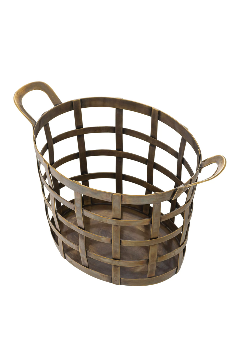Vintage Brass Basket | Eichholtz Vreeland | Eichholtzmiami.com