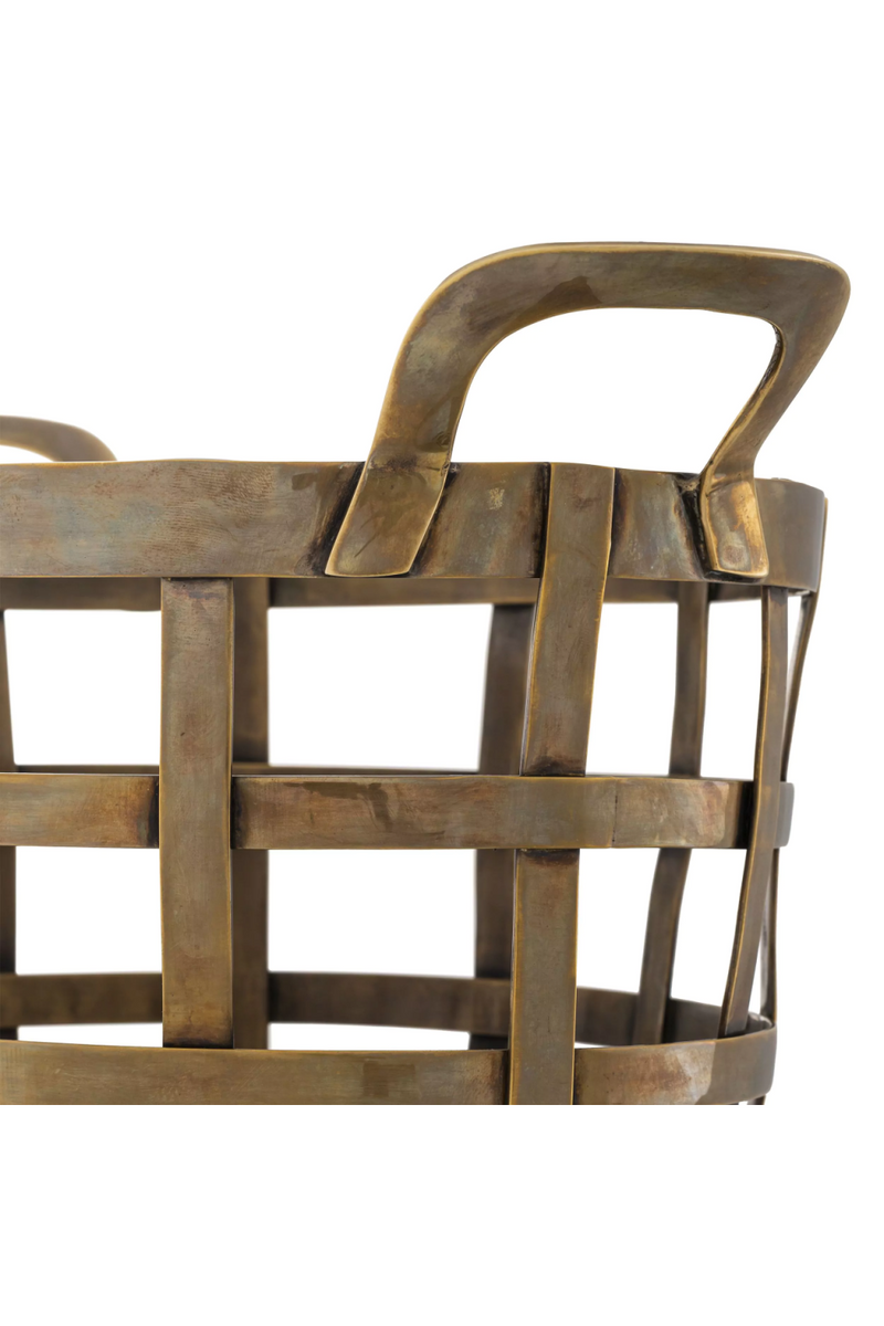 Vintage Brass Basket | Eichholtz Vreeland | Eichholtzmiami.com