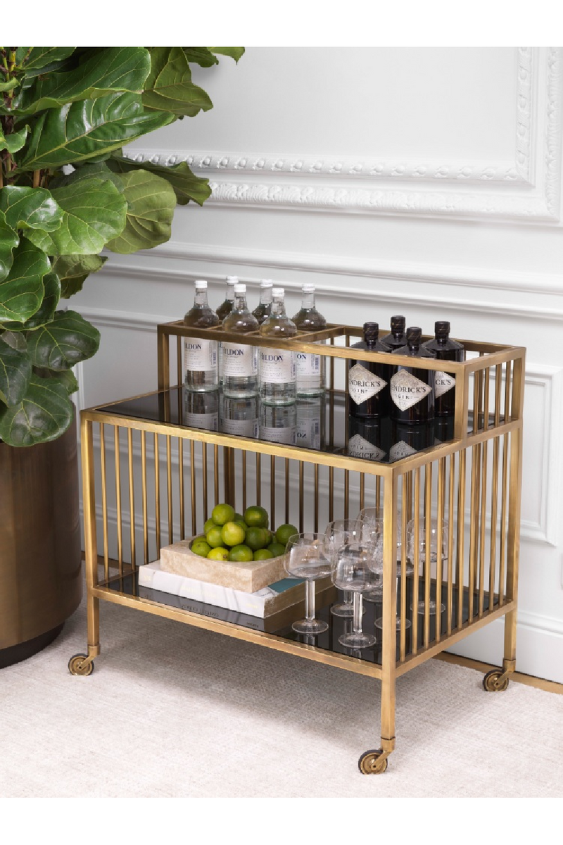 Contemporary Brass Trolley | Eichholtz Rutherford | Eichholtzmiami.com
