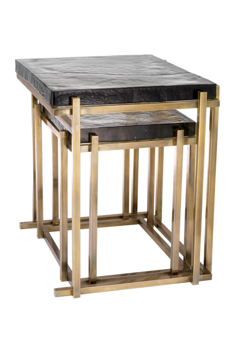 Square Glass Side Tables (2) | Eichholtz Niemeyer | Eichholtzmiami.com