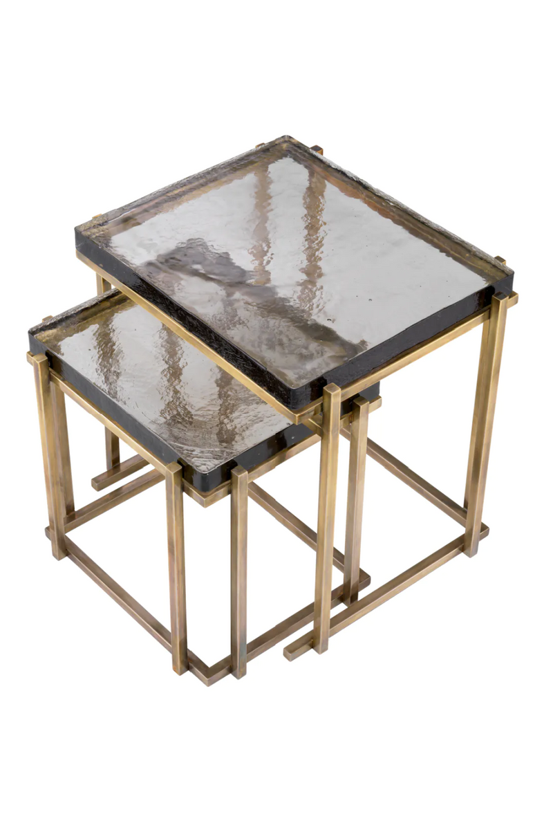 Square Glass Side Tables (2) | Eichholtz Niemeyer | Eichholtzmiami.com