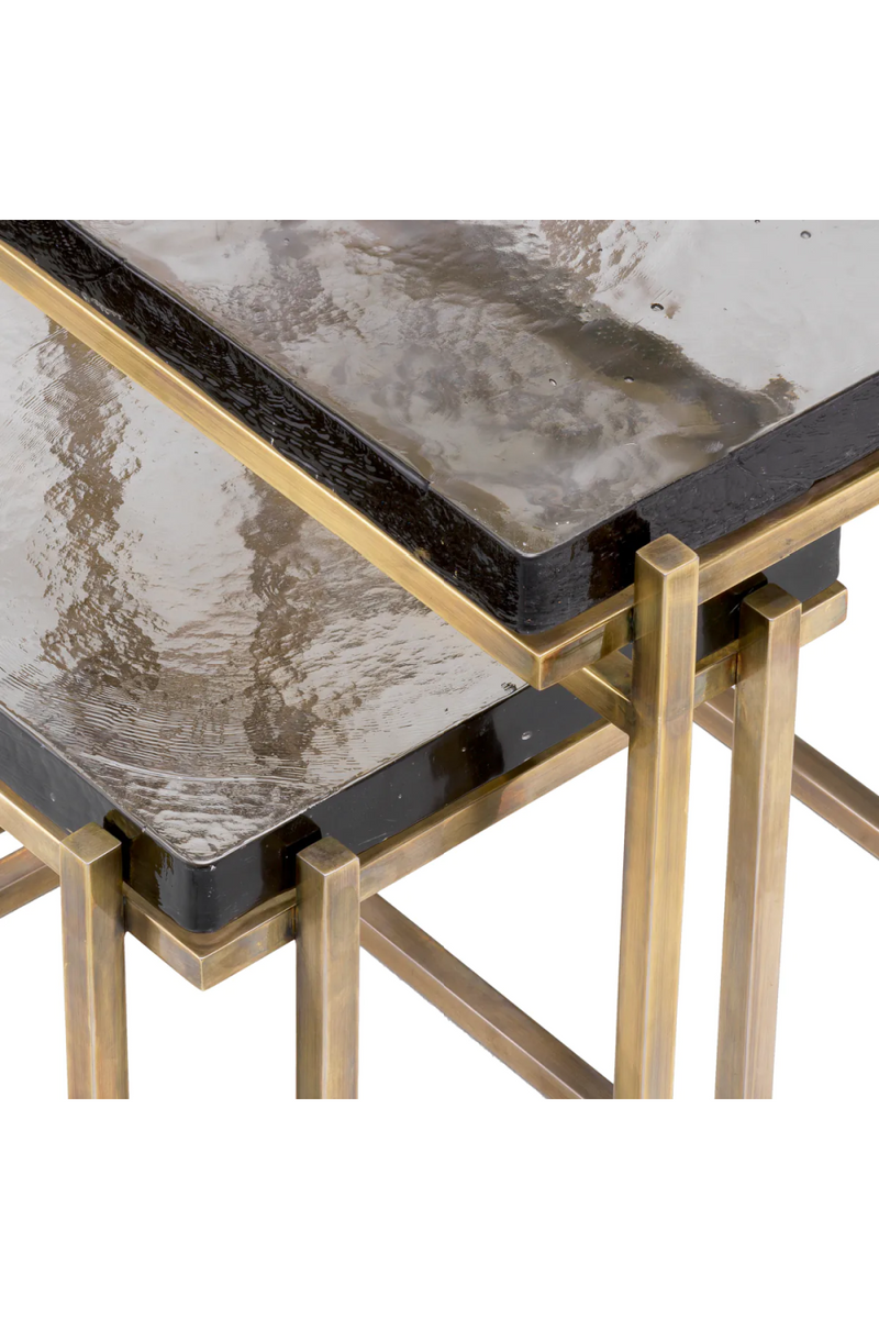 Square Glass Side Tables (2) | Eichholtz Niemeyer | Eichholtzmiami.com