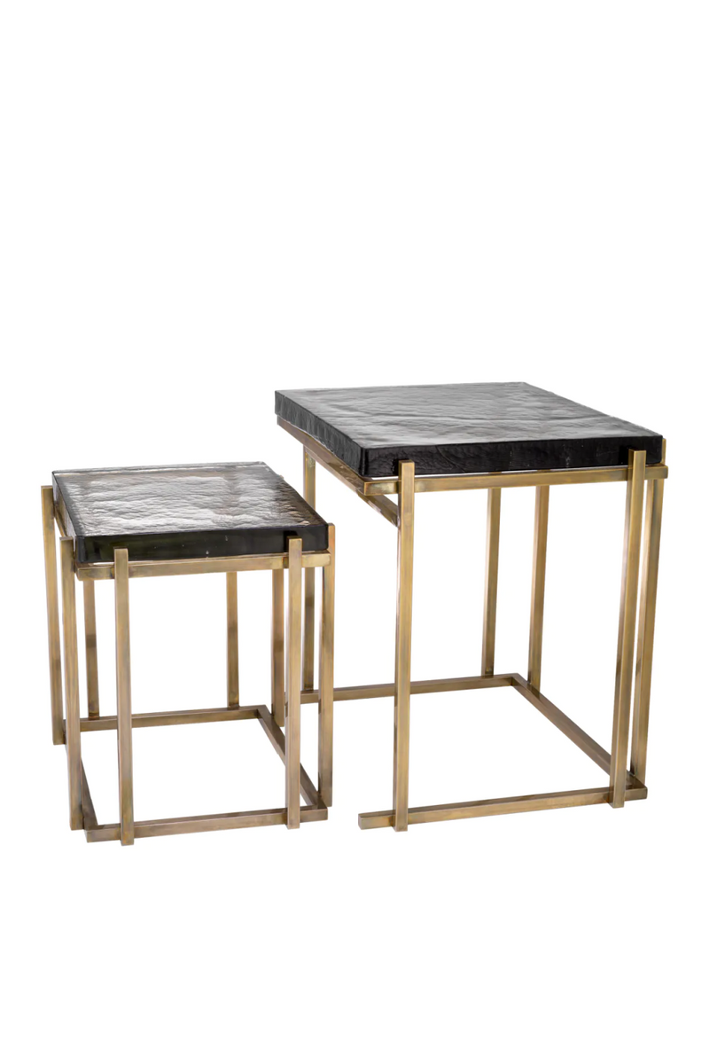 Square Glass Side Tables (2) | Eichholtz Niemeyer | Eichholtzmiami.com