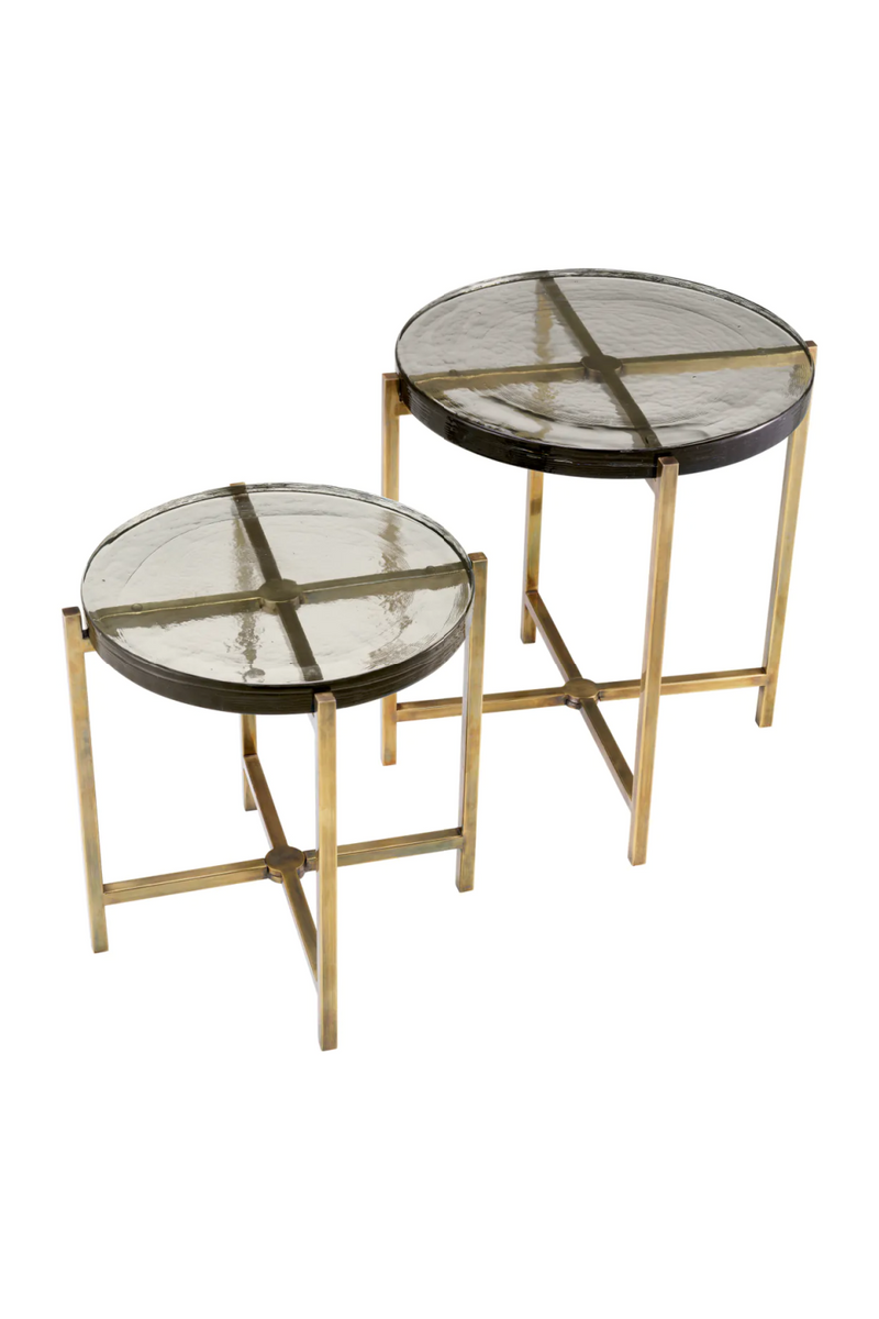 Vintage Brass Framed Side Tables (2) | Eichholtz Haymann | Eichholtzmiami.com
