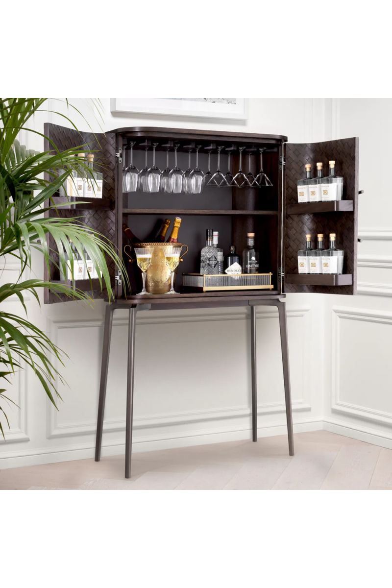 Woven Oak Wine Cabinet | Eichholtz Nilsson | Eichholtzmiami.com