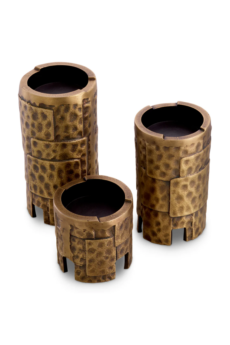 Vintage Brass Candle Holder Set (3) | Eichholtz Laurentios | Eichholtzmiami.com