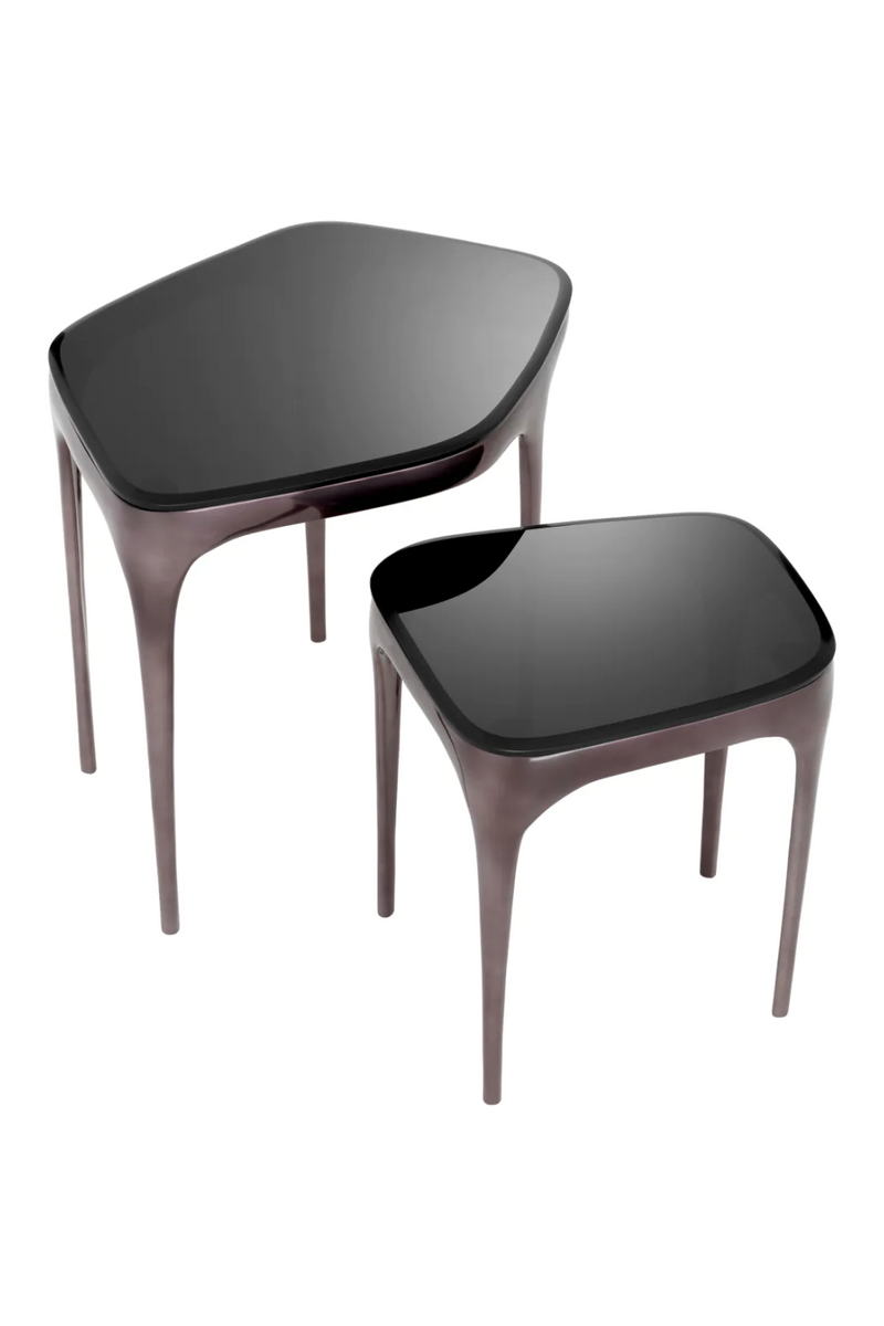 Black Glass Nesting Side Tables (2) | Eichholtz Deacon | Eichholtzmiami.com