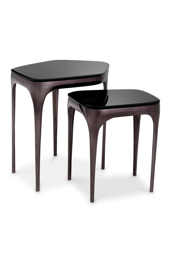 Black Glass Nesting Side Tables (2) | Eichholtz Deacon | Eichholtzmiami.com