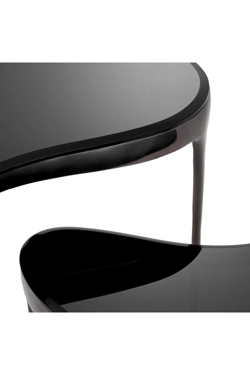 Black Bevelled Glass Side Tables (2) | Eichholtz Zena | Eichholtzmiami.com