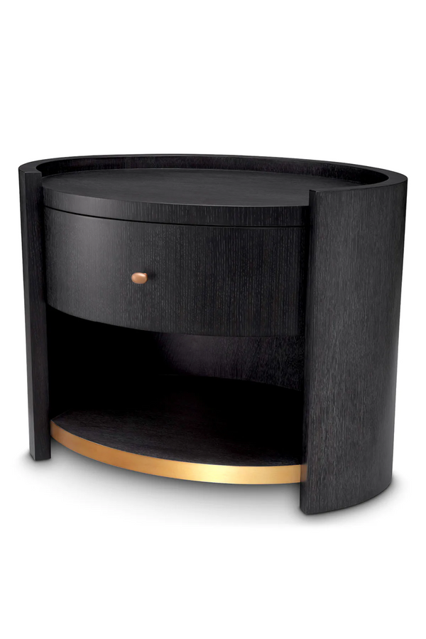Oval Gray Oak Nightstand | Eichholtz Rosemberg | Eichholtzmiami.com