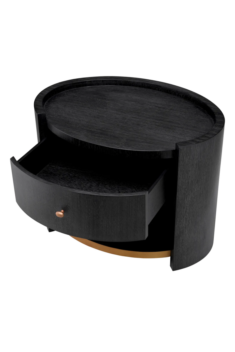 Oval Gray Oak Nightstand | Eichholtz Rosemberg | Eichholtzmiami.com