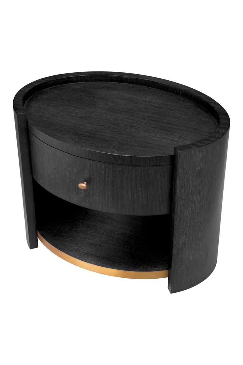 Oval Gray Oak Nightstand | Eichholtz Rosemberg | Eichholtzmiami.com