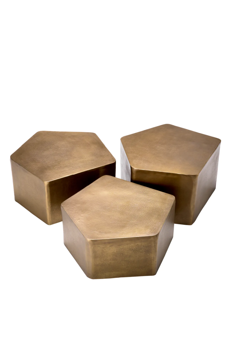 Vintage Gold Coffee Table Set (3) | Eichholtz Veenazza | Eichholtzmiami.com