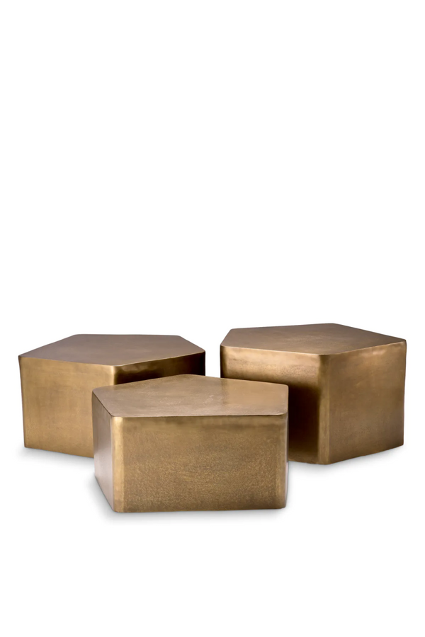 Vintage Gold Coffee Table Set (3) | Eichholtz Veenazza | Eichholtzmiami.com
