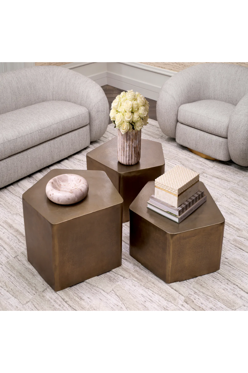 Vintage Gold Coffee Table Set (3) | Eichholtz Veenazza | Eichholtzmiami.com