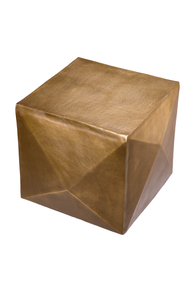 Antique Brass Faceted Side Table | Eichholtz Maratea | Eichholtzmiami.com
