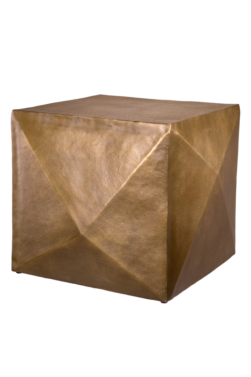 Antique Brass Faceted Side Table | Eichholtz Maratea | Eichholtzmiami.com