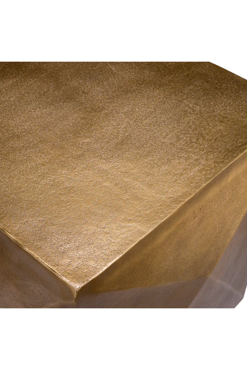Antique Brass Faceted Side Table | Eichholtz Maratea | Eichholtzmiami.com