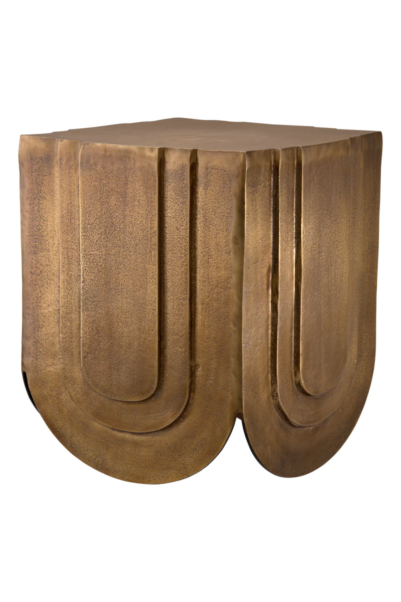 Antique Brass Square Side Table | Eichholtz Gubbio | Eichholtzmiami.com
