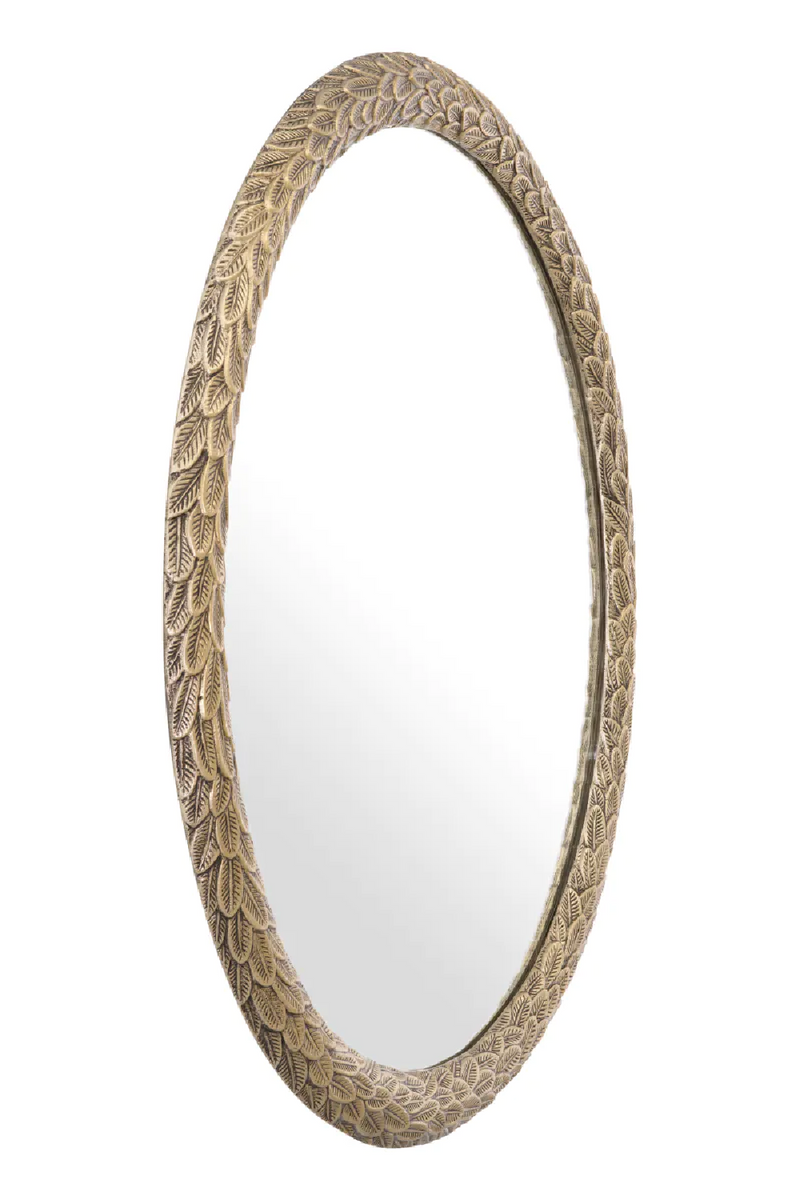 Leaves Patterned Oval Mirror | Eichholtz Soave | Eichholtzmiami.com