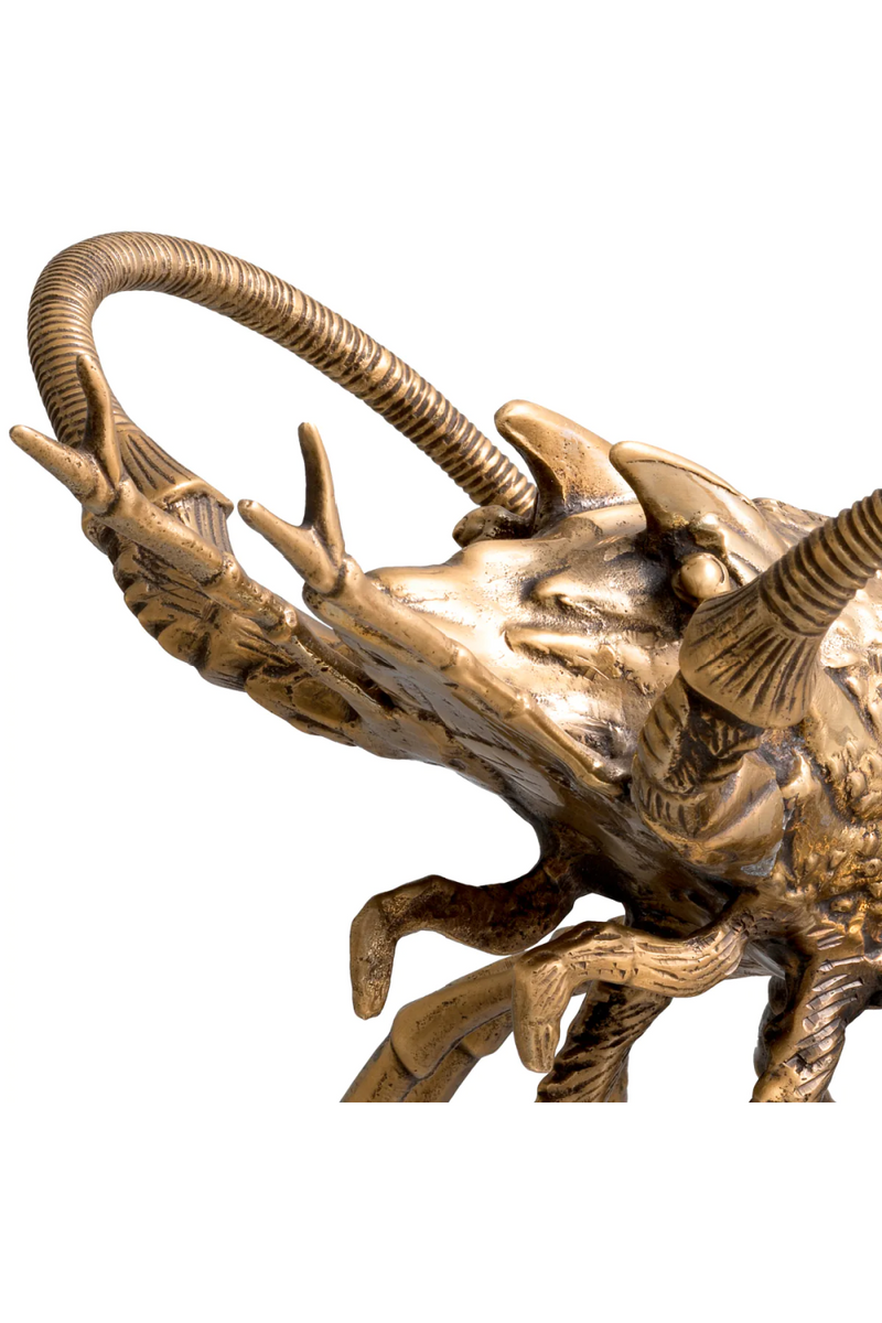 Vintage Brass Sculpture Deco | Eichholtz Lobster | Eichholtzmiami.com