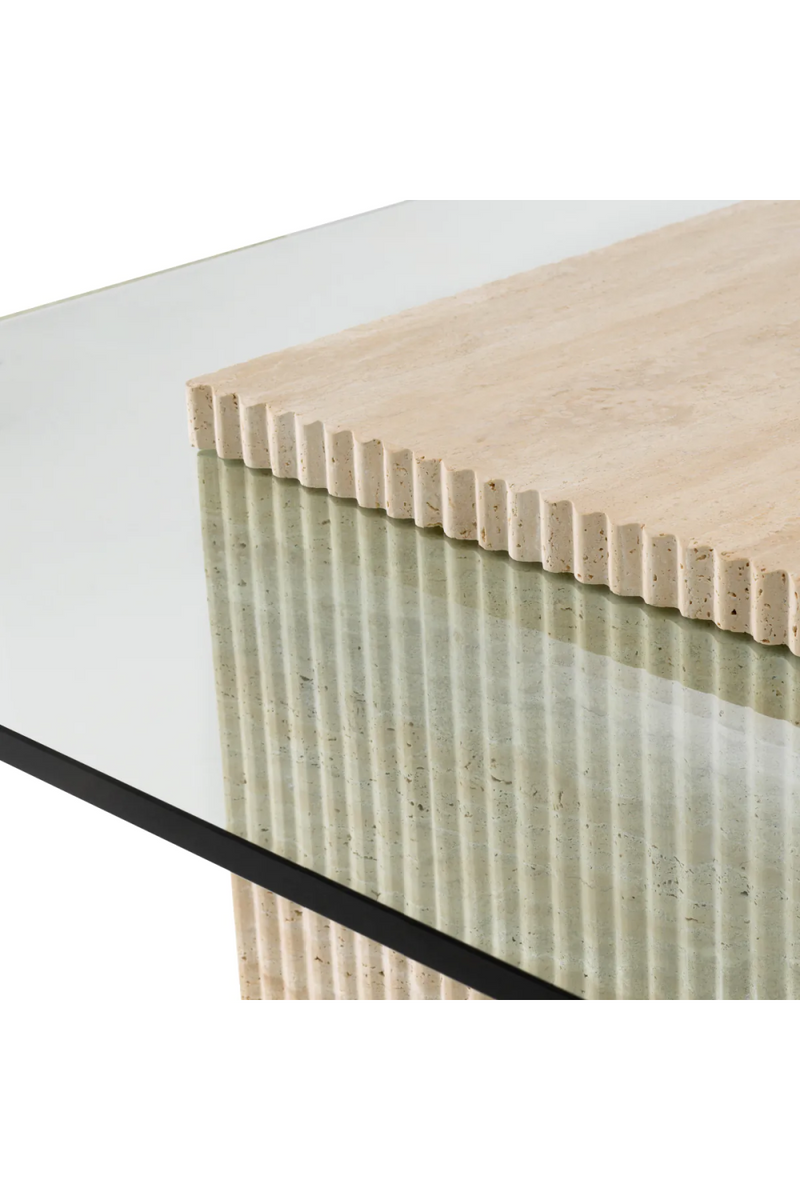 Square Travertine Pedestal Coffee Table | Eichholtz Brindisi | Eichholtzmiami.com