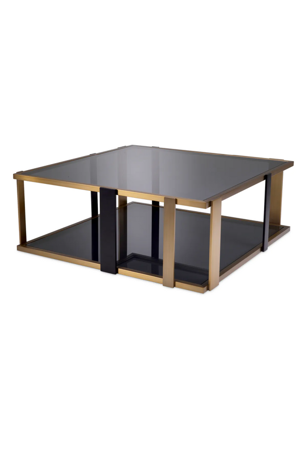 Square Black Glass Coffee Table | Eichholtz Clio | Eichholtzmiami.com