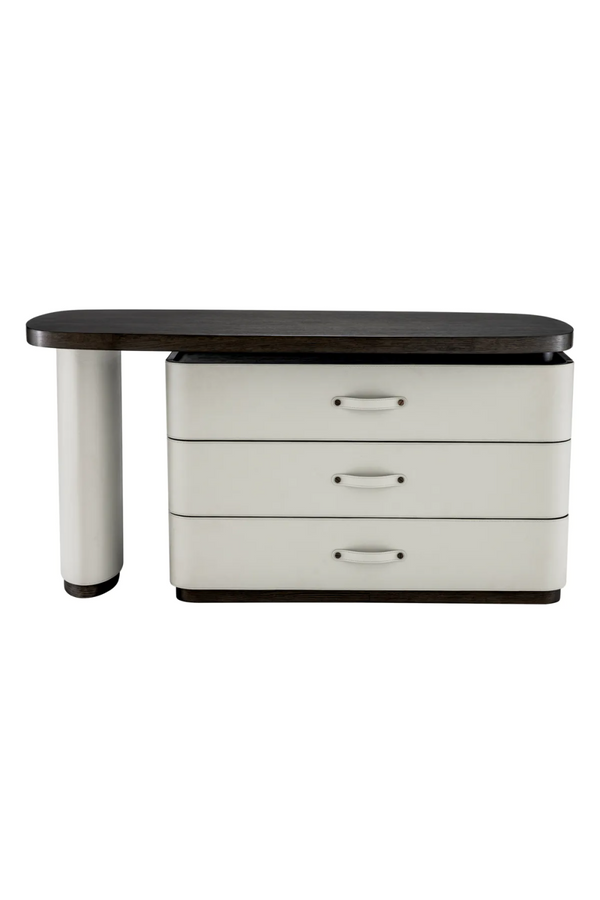 Gray Leather Rotating Desk | Eichholtz Numana | Eichholtzmiami.com