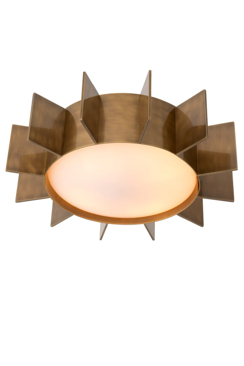 White Glass Vintage Ceiling Lamp | Eichholtz Mario | Eichholtzmiami.com