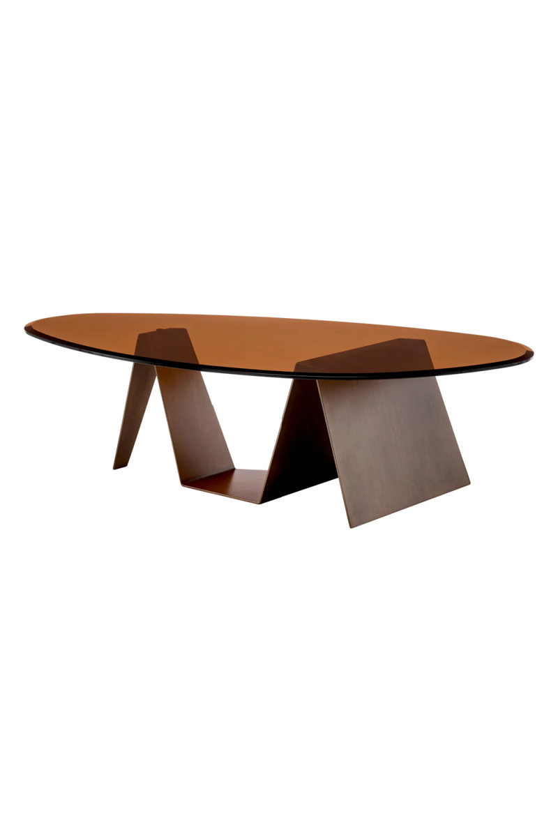 Oval Brown Glass Coffee Table | Eichholtz Lavello | Eichholtzmiami.com