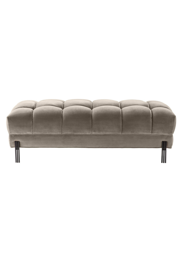 Greige Tufted Upholstered Bench | Eichholtz Sienna | Eichholtz Miami